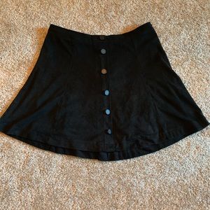 Black Velvet Skater Skirt